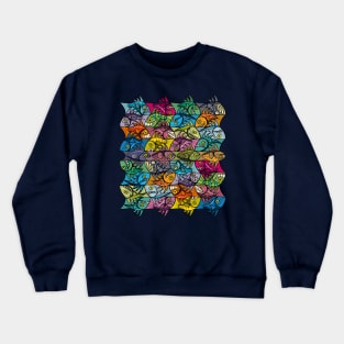 Fish Tessellation Escher Style Ambigram XXIV Crewneck Sweatshirt